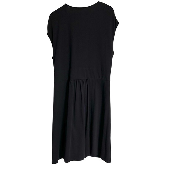 Lands End Petite Faux Wrap Dress Black Cap Sleeve Size 2X 20W-22W - Picture 3 of 11